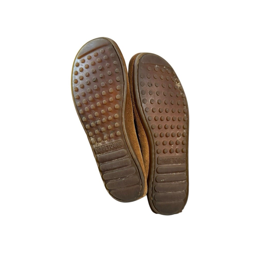 Minnetonka Youth Girls Size 2 Brown Suede Three Layer Fringe Zip Up Boot READ - Picture 7 of 7